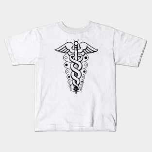 Staff of Hermes - Caduceus Kids T-Shirt